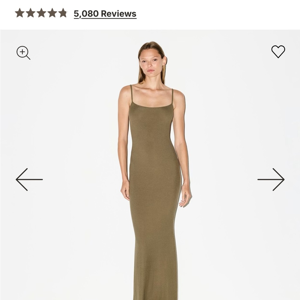 SKIMS Soft Lounge Slip Maxi Dress Oak